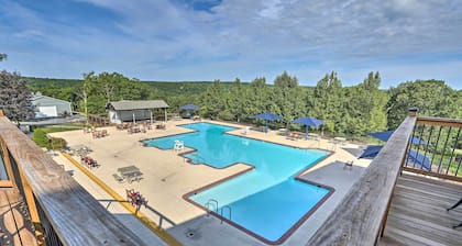 Deck, Fire Pit & Pool Access at Poconos Retreat!