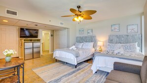 Laptop workspace, bed sheets - Panama City Condo Rental w/ Private Beach Access! (Panama City Beach)