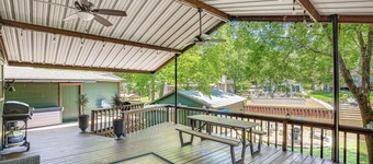 Spacious Deck: Waterfront Home in Gun Barrel City!