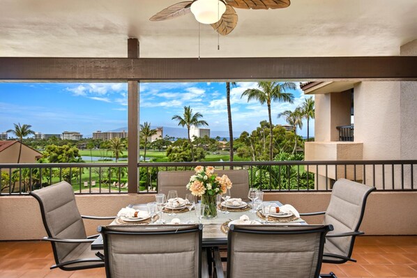 Apartamento, 2 habitaciones, balcón, vistas parciales al mar (KRO-K303) | Terraza o patio