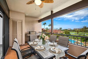 Condo, 2 Bedrooms, Balcony, Partial Ocean View (KRO-K303) | Terrace/patio