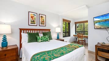 Condo, 2 habitaciones, balcón, vista parcial al océano (KRO-K303) | 2 habitaciones, tabla de planchar con plancha y ropa de cama