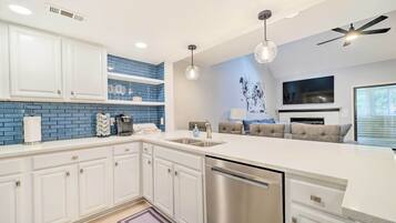 Microwave, oven, stovetop, dishwasher