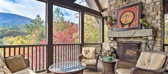 Pool & Mountain Views: Stunning Mill Spring Home!