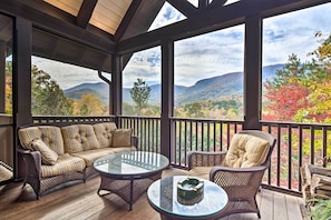 House (5 Bedrooms) | Interior - Pool & Mountain Views: Stunning Mill Spring Home! (Mill Spring)