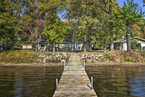 Waterfront Onamia Retreat w/ Dock & Fire Pit!