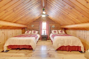 House (2 Bedrooms) | Interior - Trout Ponds & Sauna: Unique Log Cabin in Freedom (Freedom)