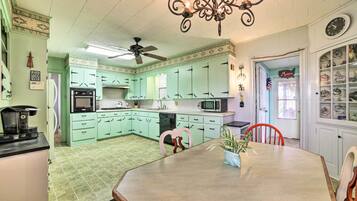 Microwave, oven, stovetop, dishwasher