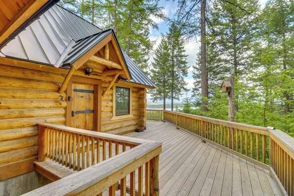 House (2 Bedrooms) | Interior - Hand-crafted Cabin w/ Whitefish Lake Views! (Whitefish)
