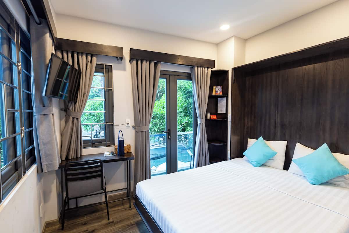 Eenvoudige studio | Select Comfort-bedden, een minibar, individueel gedecoreerd