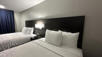 Deluxe Room, 2 Queen Beds, Smoking, Refrigerator & Microwave | Laptop workspace, blackout drapes, iron/ironing board, free WiFi