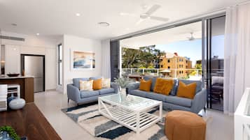 Luxury Villa | Living area | 50-inch Smart TV with digital channels, TV