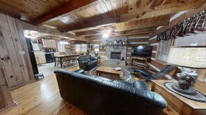 Cabin, Multiple Beds, Hot Tub, Mountain View | Living area - Bruno's Mountain Cave (Sevierville)