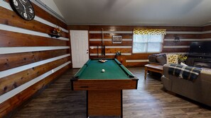 Cabin, Fireplace, Mountain View | Game room