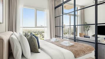 Royal Apartment | Egyptian cotton sheets, premium bedding, memory foam beds, in-room safe