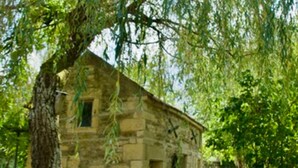 A stone building with a sloped roof, surrounded by trees. - Authentic country house in Tannay with garden (Tannay)
