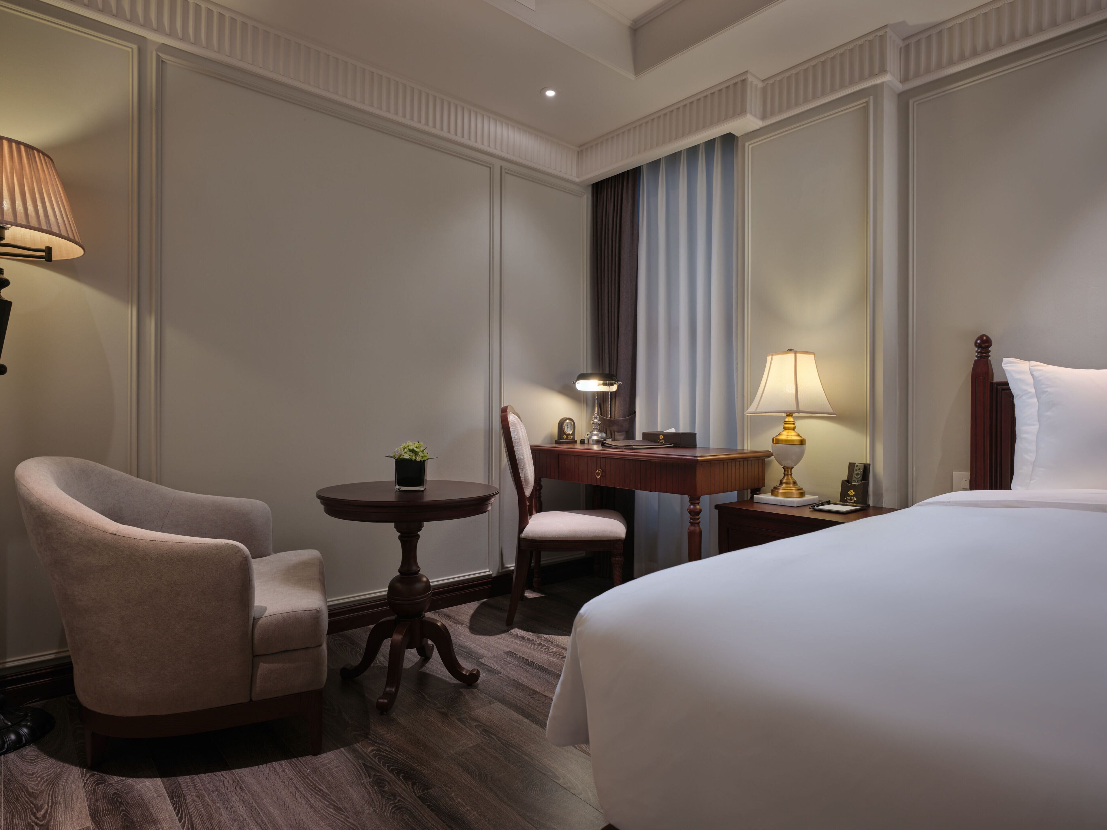 Premium bedding, down comforters, memory foam beds, minibar