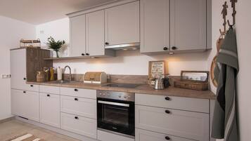 Fridge, oven, stovetop, dishwasher