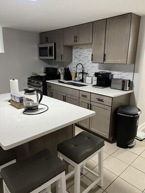 Fridge, microwave, oven, stovetop - Modern 3 Bedroom Close to Downtown Chicago (Chicago)