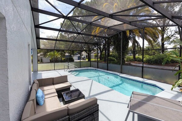A heated pool