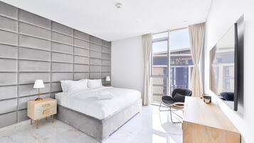 Grand Apartment, 2 Bedrooms, Sea View, Beachfront | 3 bedrooms, Egyptian cotton sheets, premium bedding, in-room safe