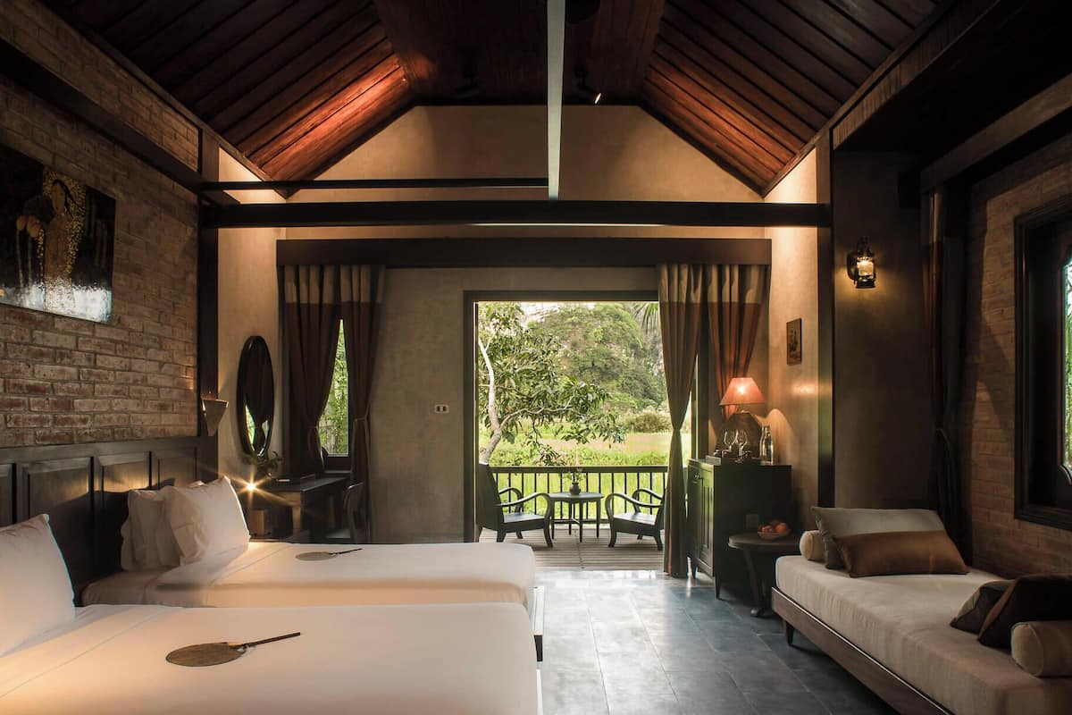 Casa, 2 camas de solteiro (Lua) | Frigobar (abastecido com alguns itens grátis), cofres nos quartos