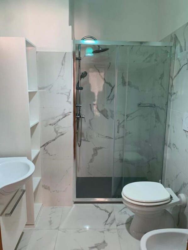 Haartrockner, Bidet, Seife, Toilettenpapier