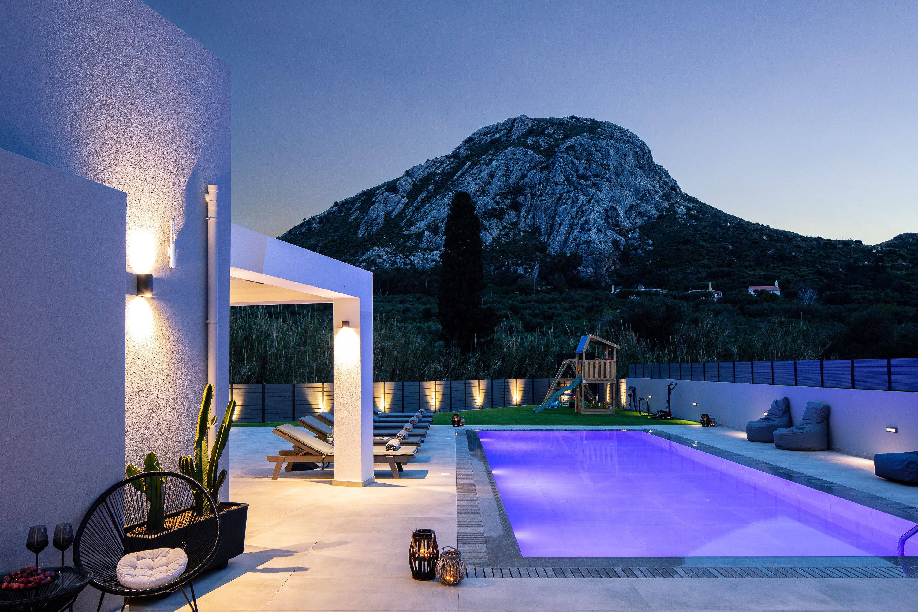 Piscine extérieure, piscine chauffée