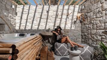 Luxury Villa, Hot Tub, Garden View | Private spa tub