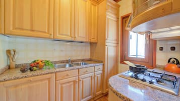 Studio Standar, pemandangan gunung, tepi danau (Casa Gioiosa) | Dapur pribadi | Lemari es, oven, kompor, dan mesin pencuci piring