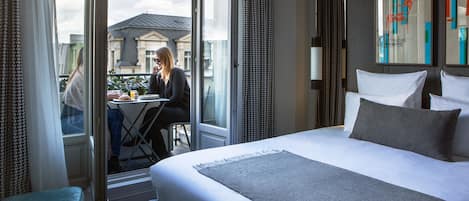 Superior Double Room (Terrasse) | 1 bilik tidur, peralatan tempat tidur premium, peti besi dalam bilik