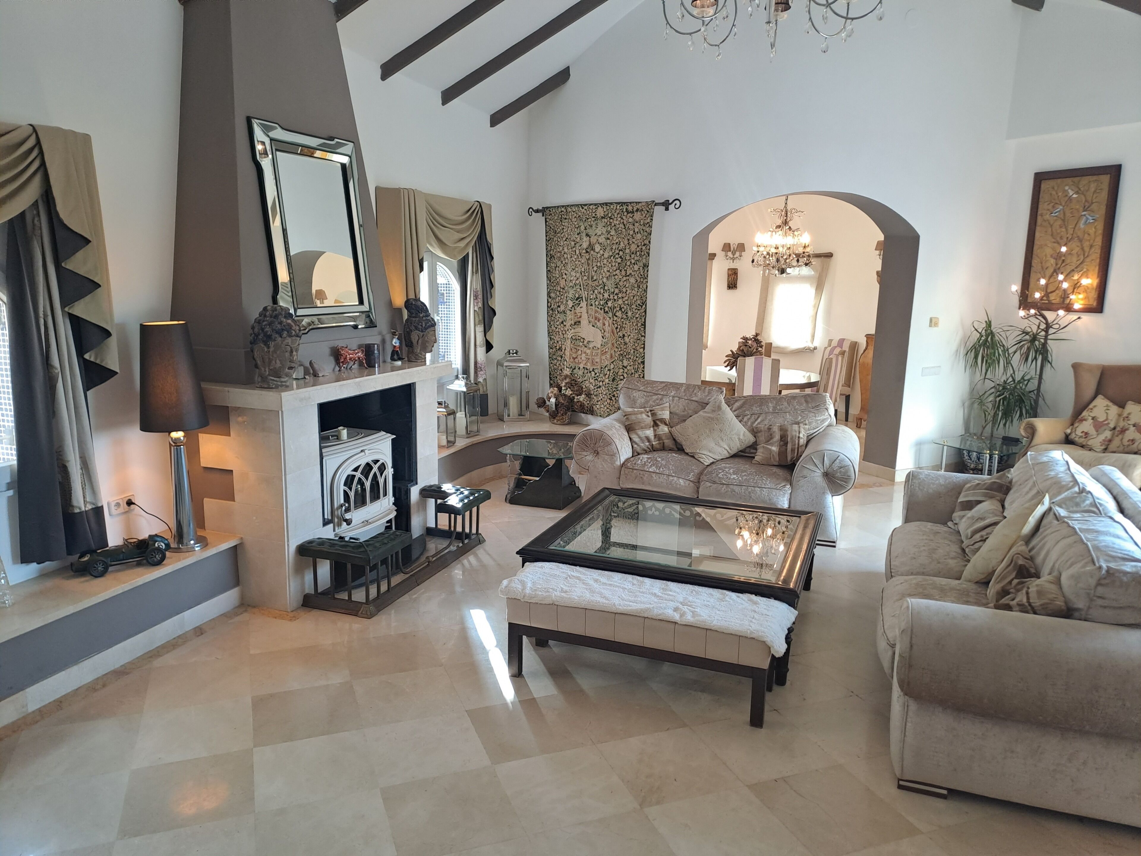 55-inch LCD TV with satellite channels, TV, Netflix