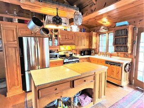 Fridge, oven, dishwasher, coffee/tea maker