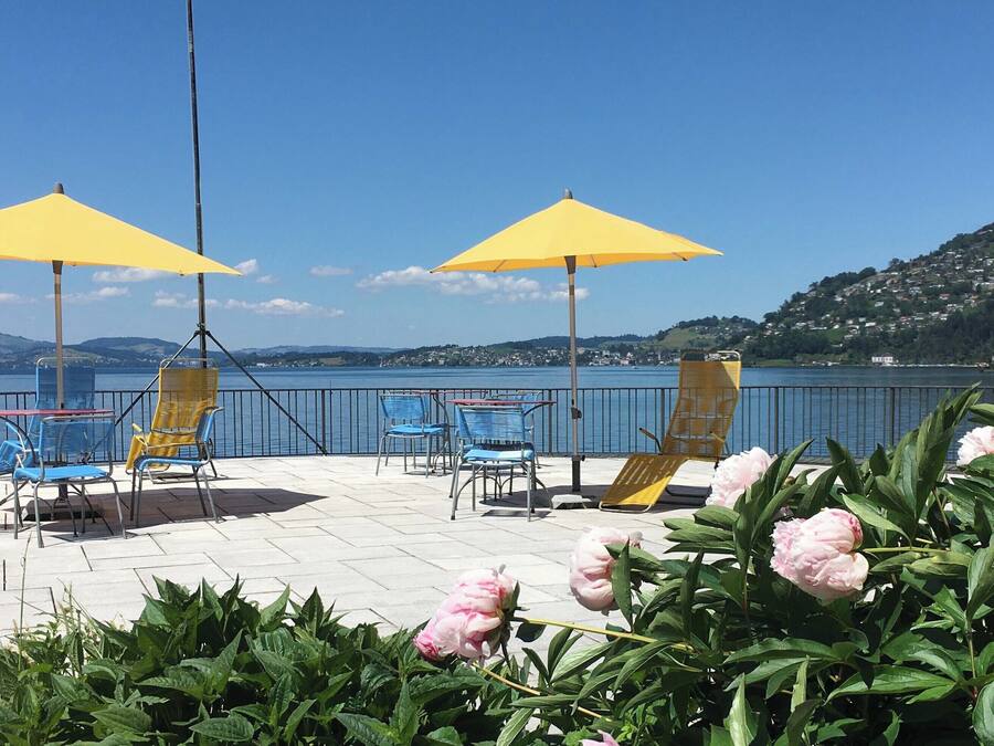 Superior Room, Balcony, Lake View | Terrace/patio