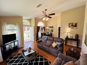 Smart TV, fireplace, video games, DVD player - HAMILTON’S! LAKE ESCAPE! NEW LISTING! 2007 HOME WITH 2010 PONTOON!ON THE WATER!  (Hot Springs)