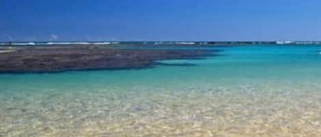 On the beach, white sand, 15 beach bars