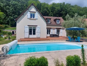 Piscine extérieure, piscine chauffée