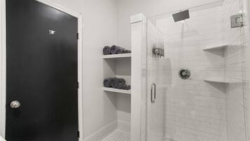 Bathtub, hair dryer, towels