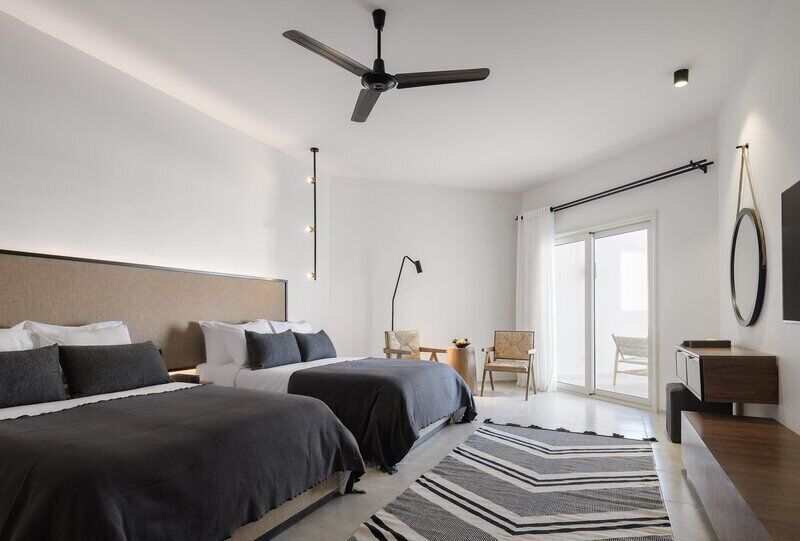 Deluxe Twin Room, Pool Access | Minibar, in-room safe, blackout drapes, iron/ironing board