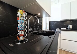 Fridge, microwave, dishwasher, toaster