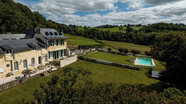 Vue sur la campagne depuis l’hébergement