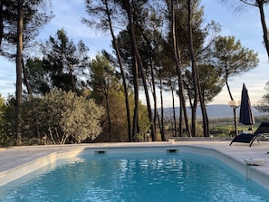 Outdoor pool, a heated pool