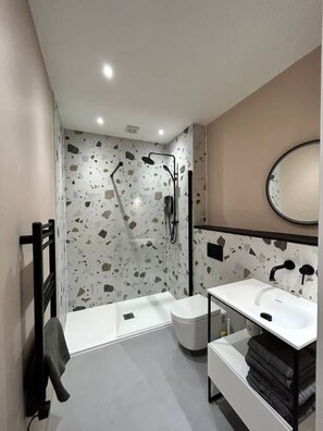 Shower, hair dryer