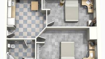 Economy Room | Living area | 32-inch Smart TV with digital channels