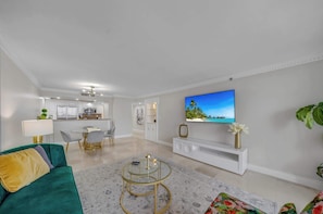 TV, offices - Private Balcony | Biscayne Bay View | StayCozy (Miami)