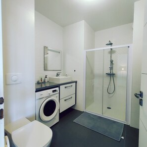 Shower, hair dryer