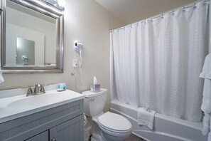 Hair dryer, towels