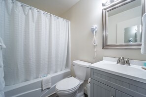 Hair dryer, towels