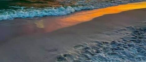 Plage, chaises longues, serviettes de plage