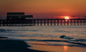 Apache Pier offers beautiful sunrises and a great place to fish.